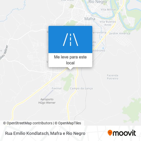 Rua Emílio Kondlatsch mapa