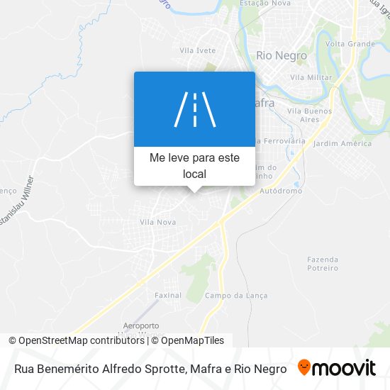 Rua Benemérito Alfredo Sprotte mapa