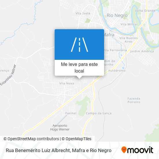 Rua Benemérito Luiz Albrecht mapa