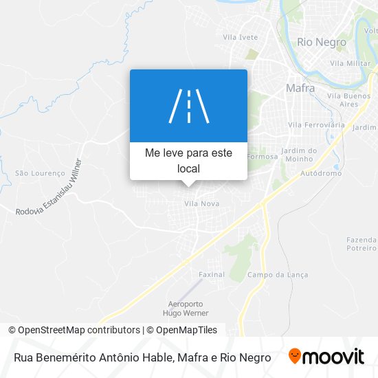 Rua Benemérito Antônio Hable mapa