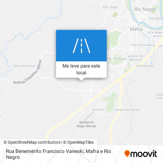 Rua Benemérito Francisco Vaneski mapa