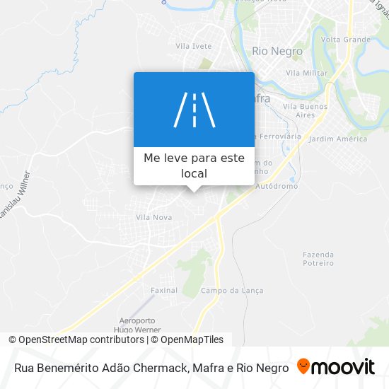 Rua Benemérito Adão Chermack mapa