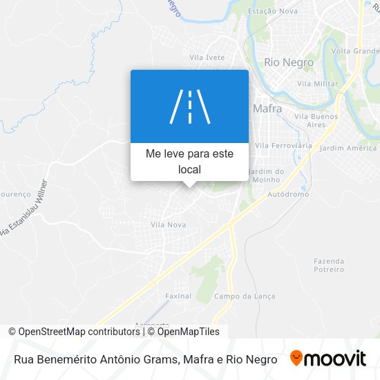Rua Benemérito Antônio Grams mapa