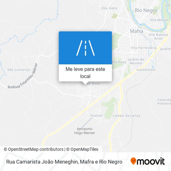 Rua Camarista João Meneghin mapa