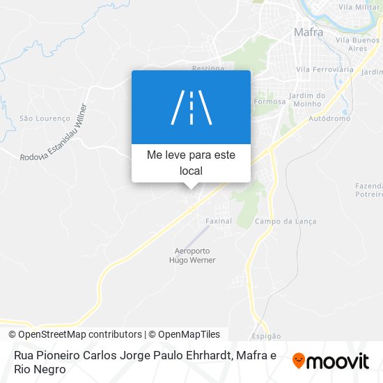 Rua Pioneiro Carlos Jorge Paulo Ehrhardt mapa