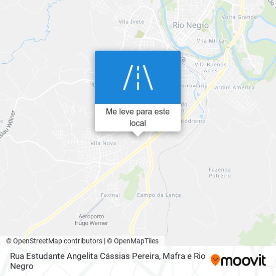 Rua Estudante Angelita Cássias Pereira mapa