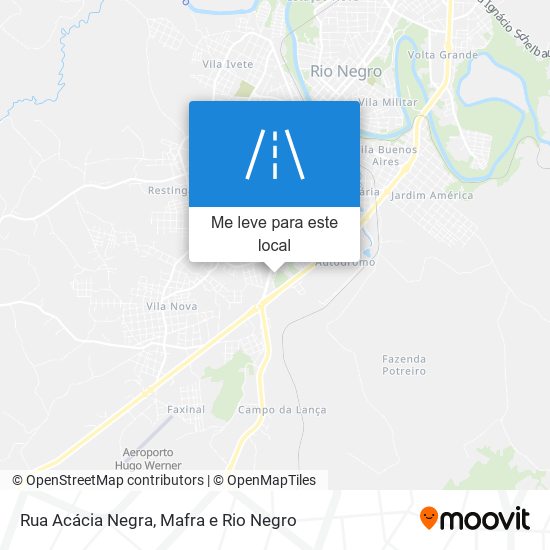 Rua Acácia Negra mapa