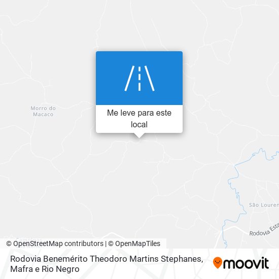 Rodovia Benemérito Theodoro Martins Stephanes mapa