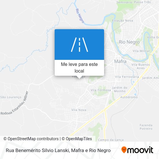 Rua Benemérito Sílvio Lanski mapa