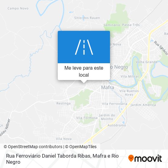 Rua Ferroviário Daniel Taborda Ribas mapa