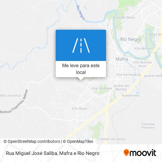 Rua Miguel José Saliba mapa