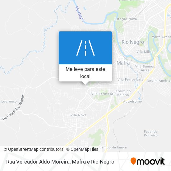 Rua Vereador Aldo Moreira mapa
