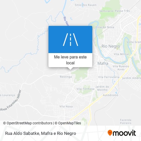 Rua Aldo Sabatke mapa