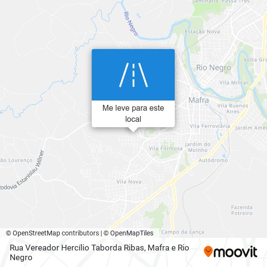 Rua Vereador Hercílio Taborda Ribas mapa