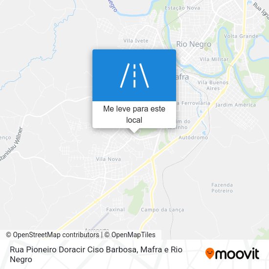 Rua Pioneiro Doracir Ciso Barbosa mapa