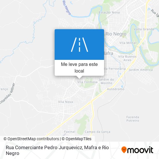 Rua Comerciante Pedro Jurquevicz mapa