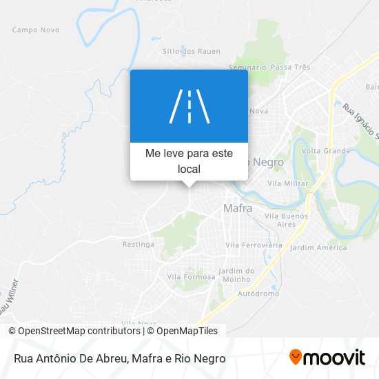 Rua Antônio De Abreu mapa