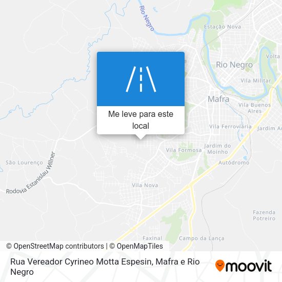 Rua Vereador Cyrineo Motta Espesin mapa