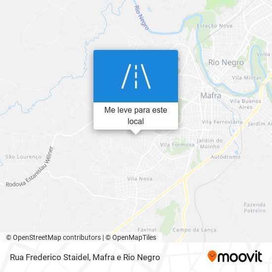 Rua Frederico Staidel mapa