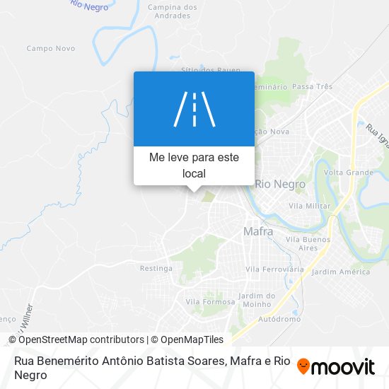 Rua Benemérito Antônio Batista Soares mapa