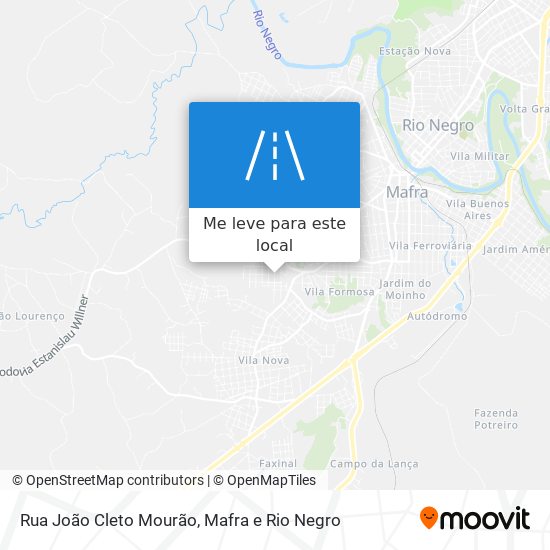 Rua João Cleto Mourão mapa