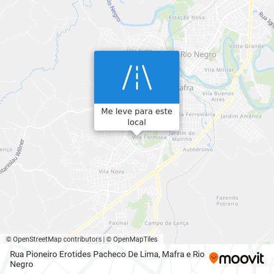 Rua Pioneiro Erotides Pacheco De Lima mapa