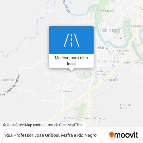 Rua Professor José Gribosi mapa