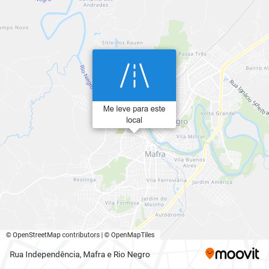 Rua Independência mapa