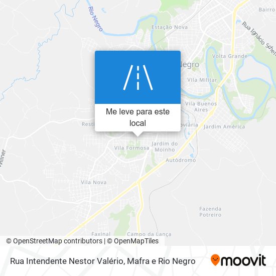 Rua Intendente Nestor Valério mapa