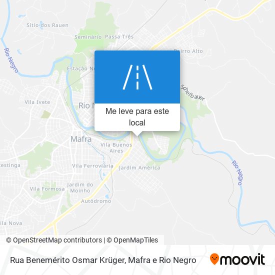 Rua Benemérito Osmar Krüger mapa