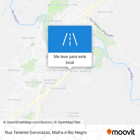 Rua Tenente Geronazzo mapa