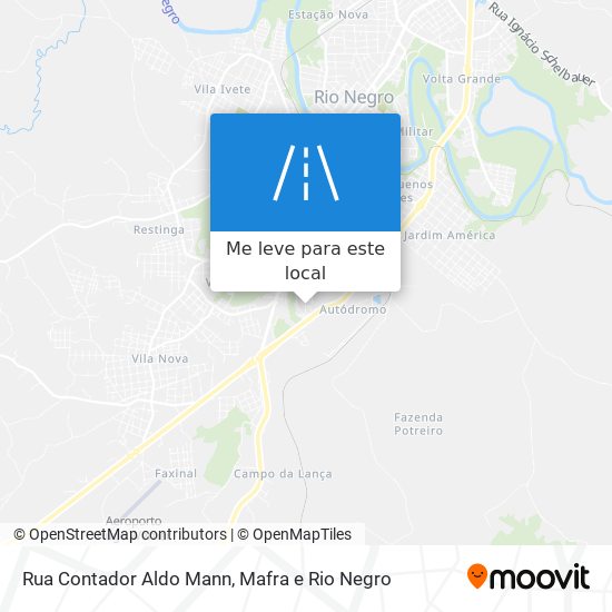 Rua Contador Aldo Mann mapa