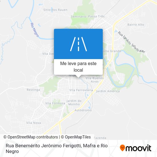 Rua Benemérito Jerônimo Ferigotti mapa