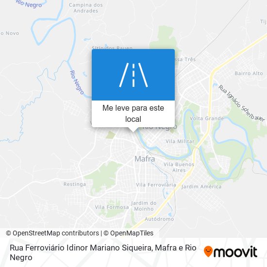 Rua Ferroviário Idinor Mariano Siqueira mapa