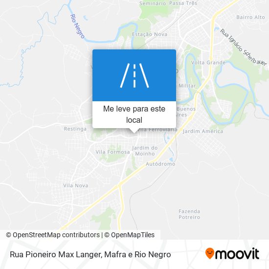 Rua Pioneiro Max Langer mapa