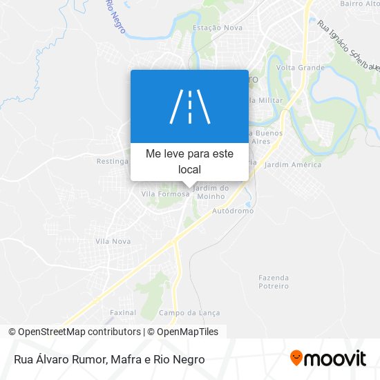 Rua Álvaro Rumor mapa