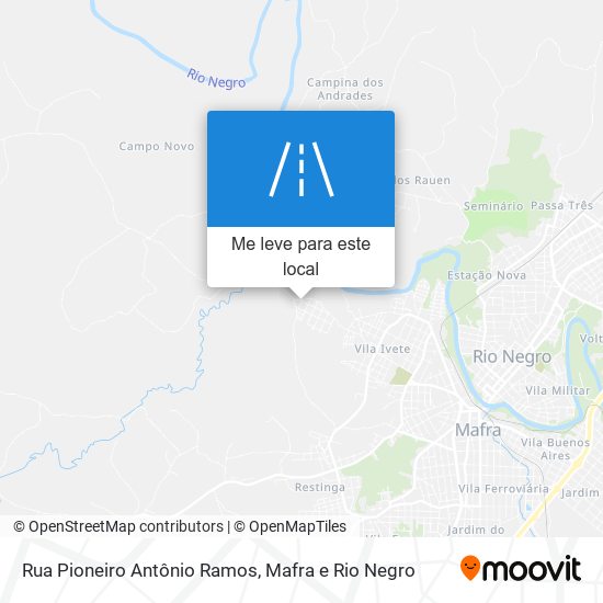 Rua Pioneiro Antônio Ramos mapa