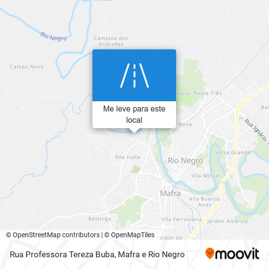 Rua Professora Tereza Buba mapa