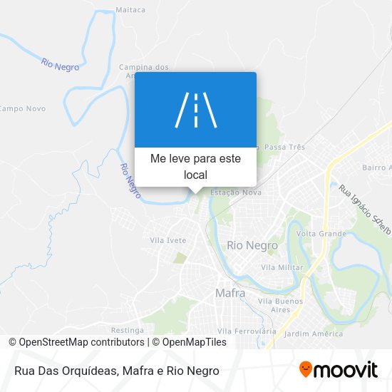 Rua Das Orquídeas mapa