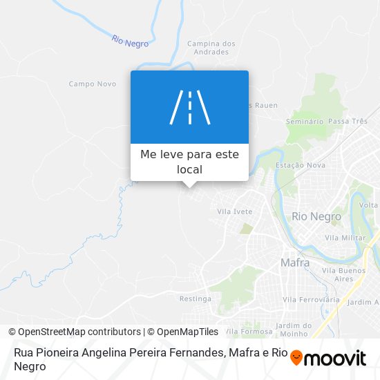 Rua Pioneira Angelina Pereira Fernandes mapa