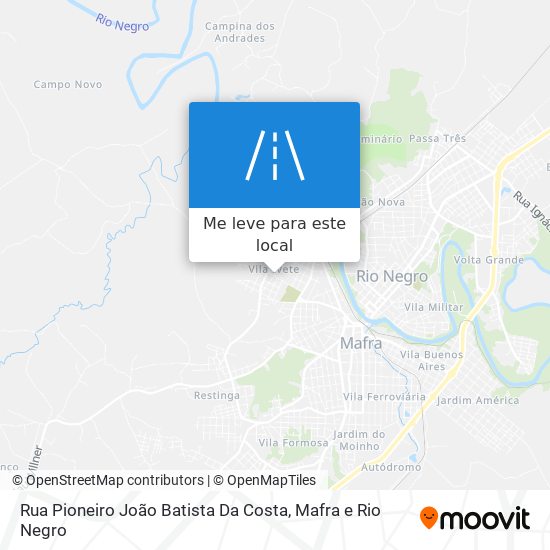 Rua Pioneiro João Batista Da Costa mapa