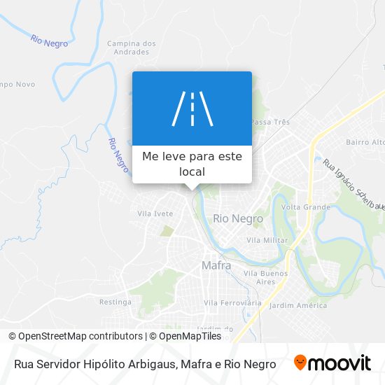 Rua Servidor Hipólito Arbigaus mapa