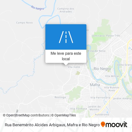 Rua Benemérito Alcides Arbigaus mapa