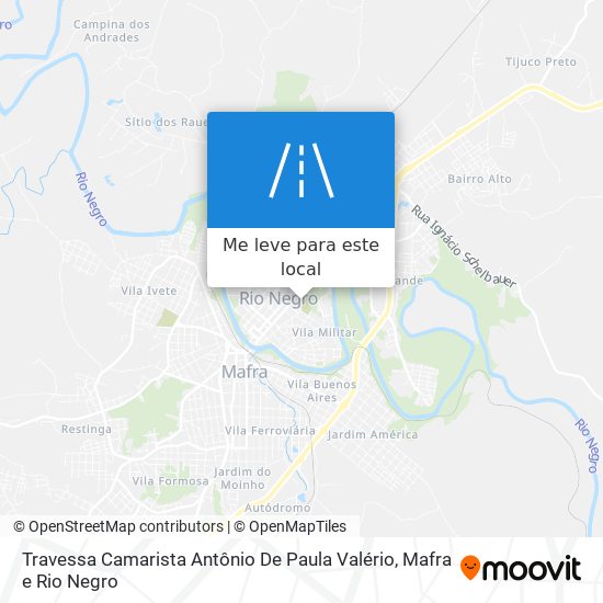 Travessa Camarista Antônio De Paula Valério mapa