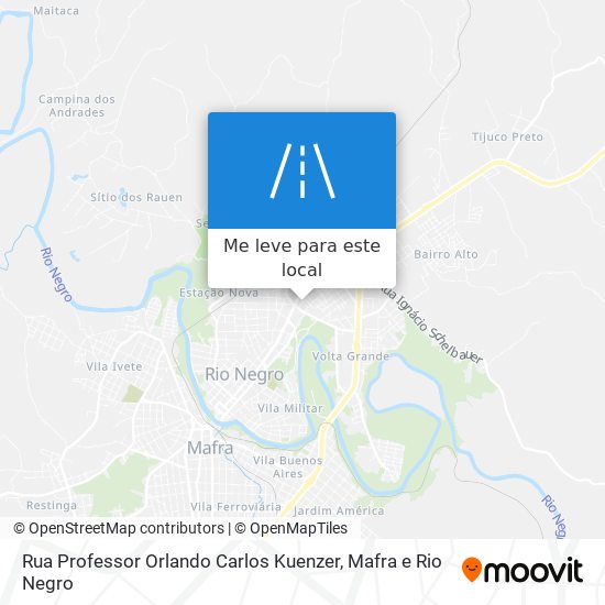 Rua Professor Orlando Carlos Kuenzer mapa