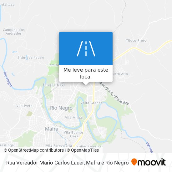 Rua Vereador Mário Carlos Lauer mapa