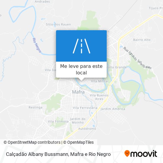 Calçadão Albany Bussmann mapa