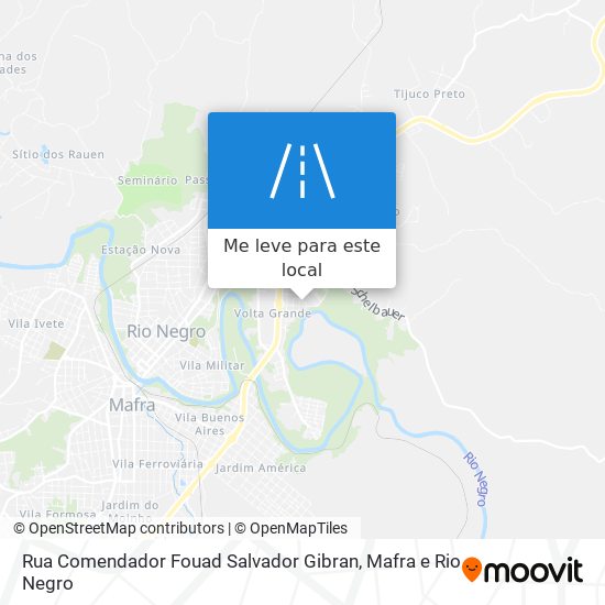 Rua Comendador Fouad Salvador Gibran mapa