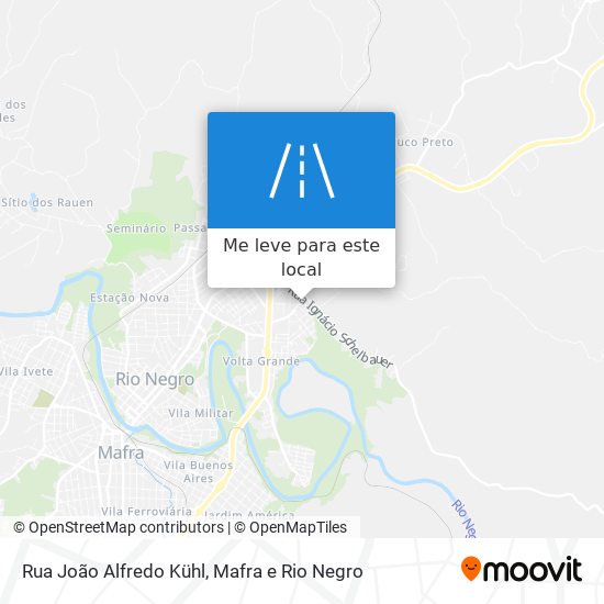 Rua João Alfredo Kühl mapa