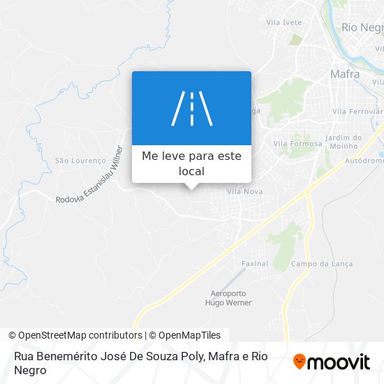 Rua Benemérito José De Souza Poly mapa
